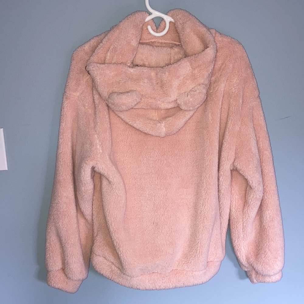 B1G1🌸 NWB Fuzzy Teddy Hoodie with 3D Ears